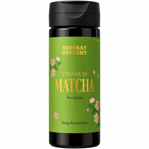 Bombay Delight Premium Matcha Sirup Konzentrat 270 ml